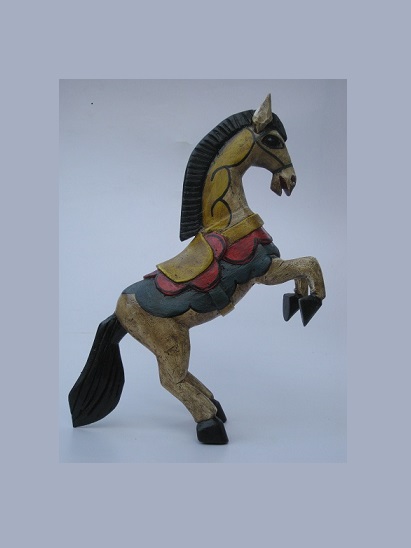 CARVED HORSES / Carved horse 16 inch tall handpainted